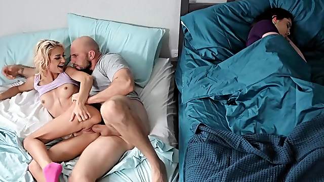 Petite Teen Takes Big Cock As Her Roommate Sleeps