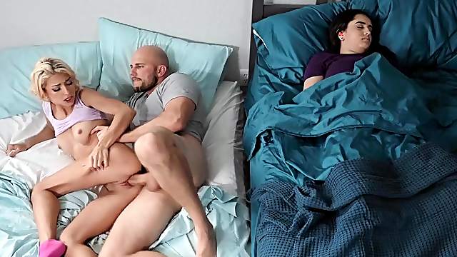 Petite Teen Takes Big Cock As Her Roommate Sleeps