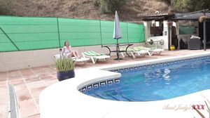 Marie   Busty Blonde Milf Marie Finds A Better Task For The Pool Boy