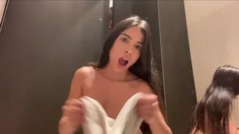 Caught On Store Dressing Room Cam &mdash;  Squirting And Running Wild With Adrenaline!