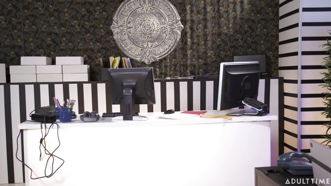 Threesome In The Office With The Boss