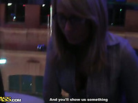 Sexy Blondie Goes For Mad Sex In Public Restroom