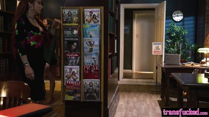 Tranny Pounded Friend In Public Library