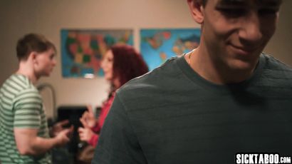 Big Breast Teacher Fucks Two Students