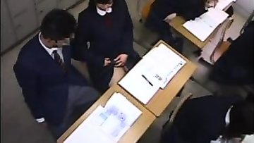 Japanese Teens Makes Sex With Hands In Classroom