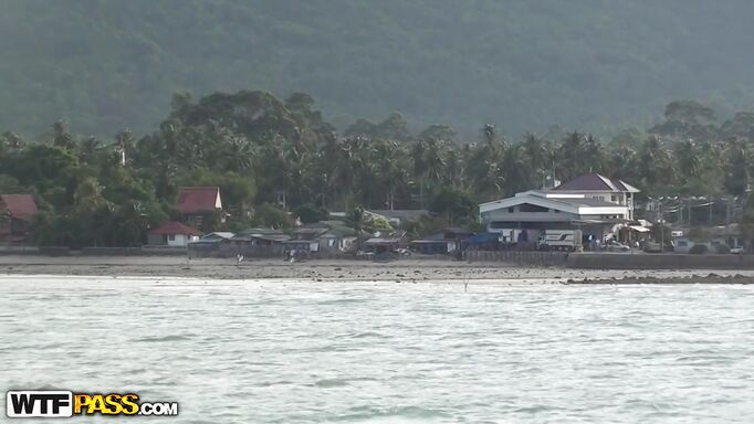 Happy Russians Enjoying Their Trip