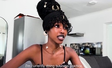 Amateur Petite Ebony Teen Riding American BWC