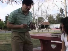 Student Teen Babe Gia Steel Cock Sucking