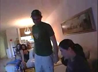 Brought Two Hot Girls To My Buddies House And Filmed It