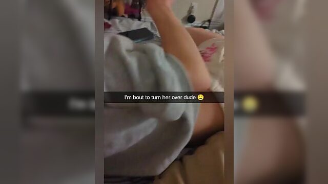 College Slut Pays Debt, Gets Railroaded On Snapchat, Cuck Boyfriend Watches Her Take Loads