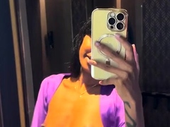 Celestial Brown Babe Loves Looking At Herself And Cumming