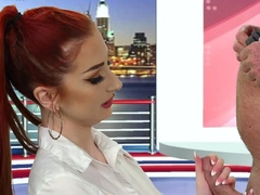 Cfnm Tv Hostess Cocksucking News Anchor