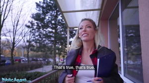 Public Agent Blonde Australian Isabelle Deltore Screws A Stranger For Money