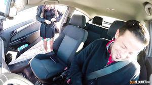 Very Hot Darkhaired Babe Car Sex