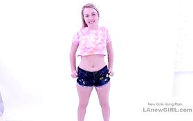 Cute Teen With Freckles Giving A POV Blowjob