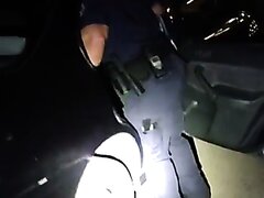 Muscular Cop Reps A Car