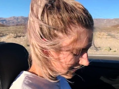 Public Teen Sex In The Convertible Car On A Way To Las