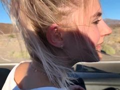 Public Teen Sex In The Convertible Car On A Way To Las