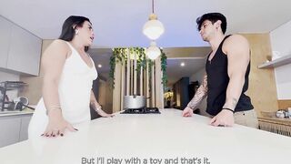 Stepmother Receives Unexpected Sex In The Kitchen With A Massive Inward Cumshot