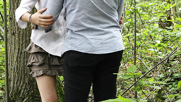 Blowjob In The Forest From A Sultry Asian Chick.