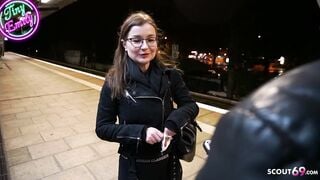 Slim German TinyEmily Caught On Train Without Ticket   She Let The Inspector Fuck Her