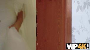 VIP4K. Olivia Sparkle In A Wedding Dress And Veil Caught On Camera Fucking