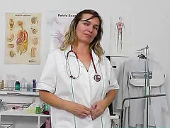 Nurse Legs Open And The Mature Pussy Between Them Comes Into View
