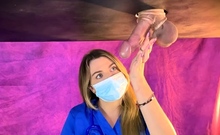 Kittybegood   Hot Blonde Nurse Drains Big Cock And Balls In