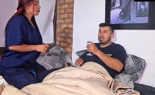 Hot Nurse With Hefty Funbags Lets Patient Cum Inwards