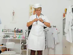 Dirty Minded Grandma Wanted To Be A Sexy Nurse