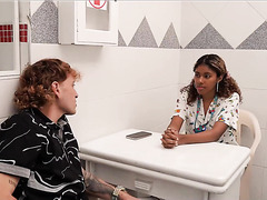 Interracial Fuck With Hot Ebony Nurse During Examination