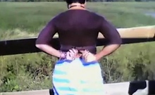 Office Worker Blows Her Boss Outdoors